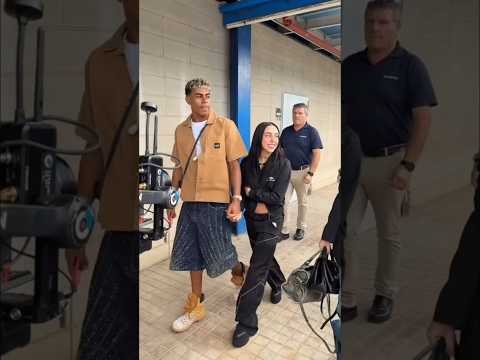 STARS OUTFIT pt.300  Lamine Yamal and Nicki Nicole outfit arriving to Kings League in Barcelona 2025