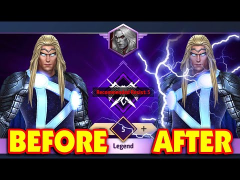 Before & After Buffed THOR Vs KNULL Comparison - MARVEL Future Fight