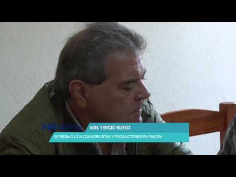 MIN  SERGIO BUSSO   SE REUNIO CON CONSORCISTAS Y PRODUCTORES EN PINCEN