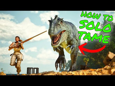 How To Solo TRAP AND TAME a Giganotosaurus in Ark Survival Ascended!! ASA Tips and Tricks