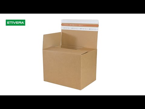 Aufbau Versandkarton mit Selbstklebelasche