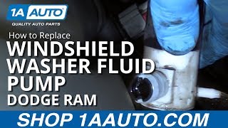 How to Replace Windshield Washer Fluid Pump 02-08 Dodge Ram