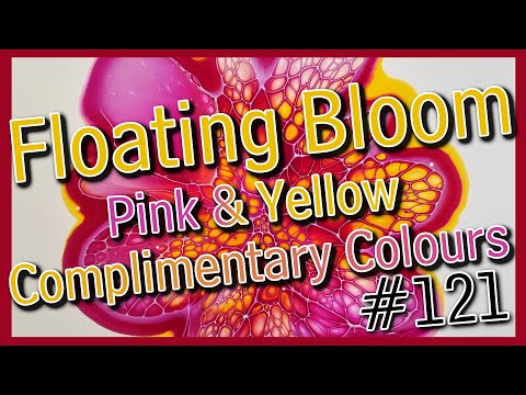 #121 Floating Blooms featuring Pink & Yellow Complimentary Colours