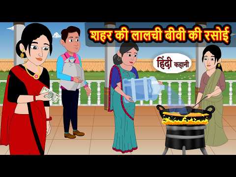शहर के लालची बीवी की रसौई | Stories in Hindi | Bedtime Stories | Fairy Tales | Moral Story | Kahani