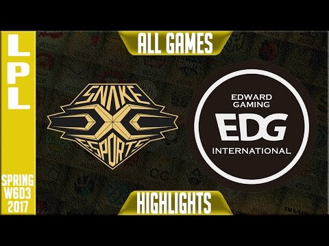 EDG vs Snake Esports Highlights All Games - LPL Spring 2017 W6D3 - EDG vs SS All Games