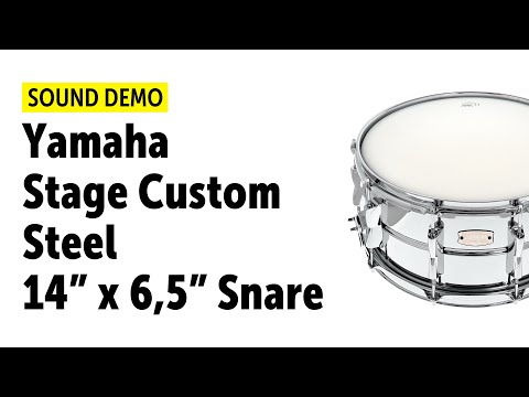 Yamaha Stage Custom Steel Snare 6,5" x 14" - Sound Demo