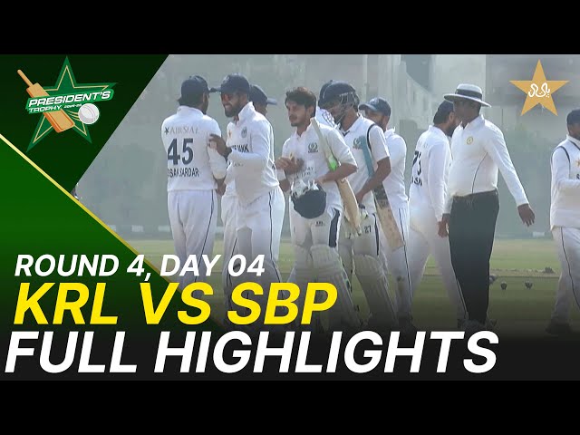 Full Highlights | KRL vs SBP | President Trophy | Day 4 | SBP Sports Complex | M2Y1K Full Highlights | KRL vs SBP | President Trophy | Day 4 | SBP Sports Complex | M2Y1K