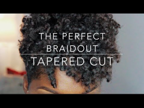 Natural hair| The perfect Braid out | TAPERED CUT