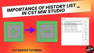 CST Studio Suite Basics for Beginners-Importance of History List #antenna #CSTMWstudio