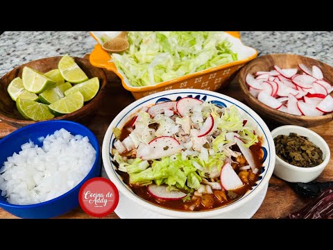 Cómo hacer POZOLE ROJO Paso a Paso. Menos Grasa Sin Sacrificar Sabor Tips de Cocina Saludable. ADDY