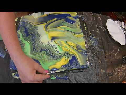 #46💥Paint Pouring💖Chameleon Cells in Combination with dirty pour💖Suitable for beginners