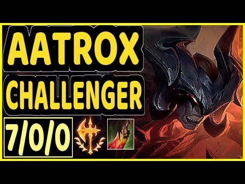 BIOPANTHER (AATROX) vs YORICK- 7/0/0 KDA TOP CHALLENGER GAMEPLAY - OC