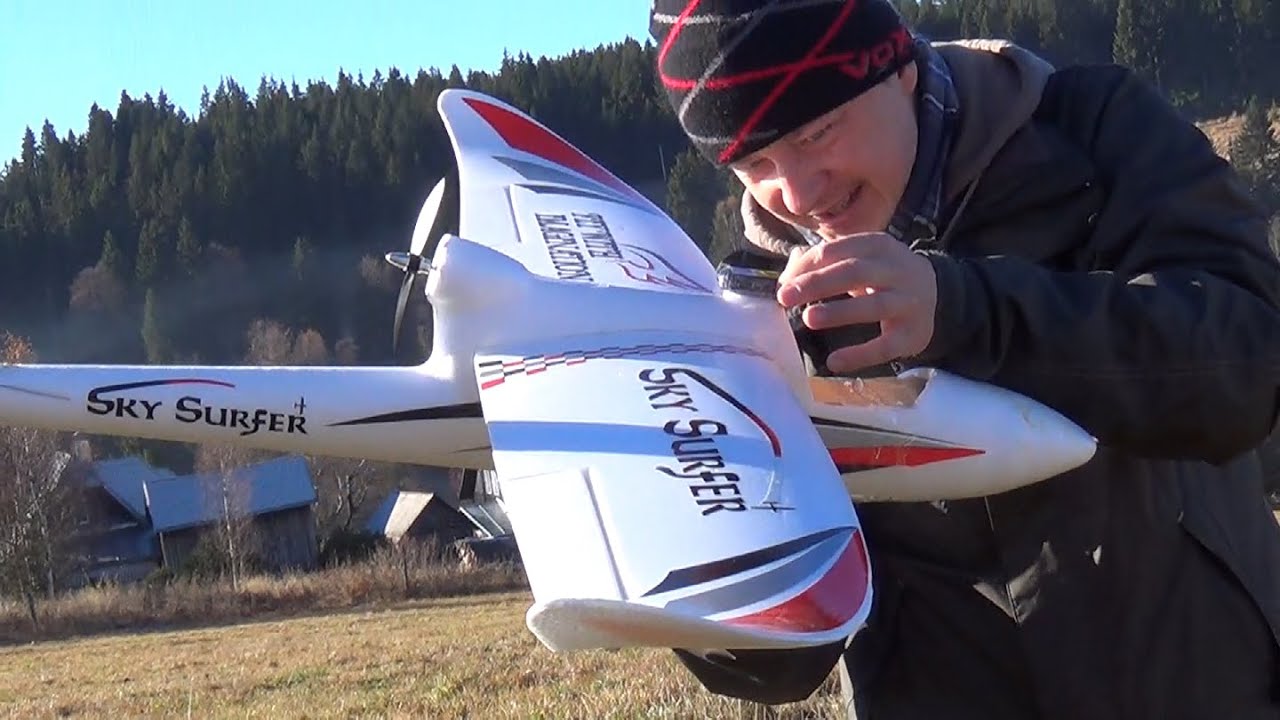 RC letadlo SKY SURFER V2, červená