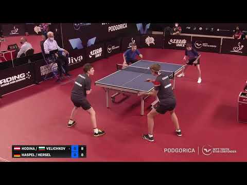 Haspel/Hersel (GER) vs Hodina (AUT)/Velichkov (BUL) | U15 QF | 2022 WTT Youth Star Conten. Podgorica