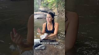 How I shower living in the jungle💦🫣