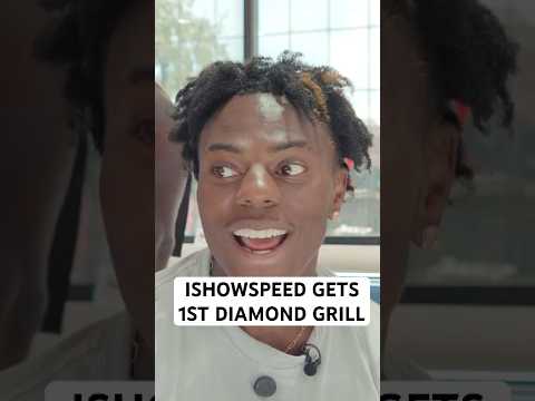 #iShowSpeed gets 1st diamond grill? 😱 #johnnydang #streamer #hiphopnews #houston #shorts