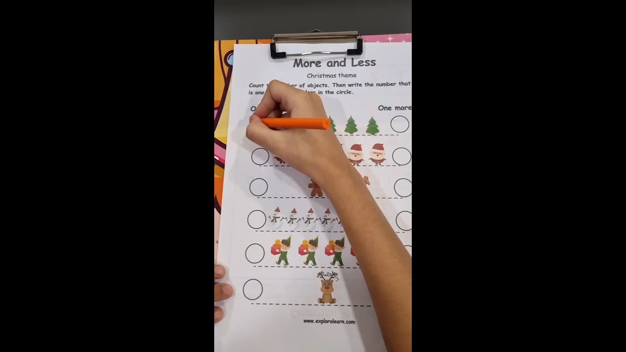 Math Worksheet More or Less? Let’s Compare #education #preschool #kindergarten #nursery