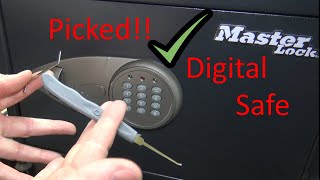 (460) Master Lock Digital Safe model X125ML Picked Open