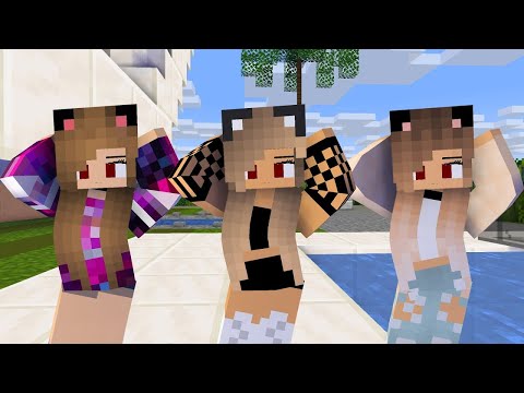 MONSTER SCHOOL : CHICKEN WING MEME CAT GIRLS - MINECRAFT ANIMATION