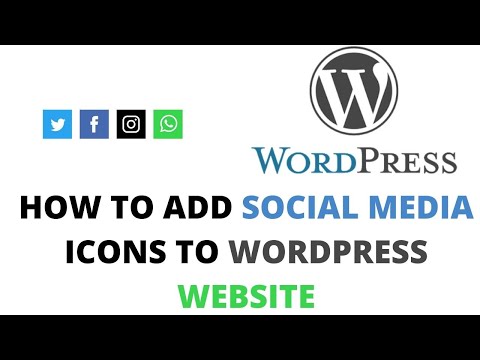 How to add social media icons to wordpress website