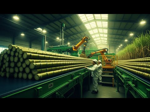 Inside an Automated Sugar Factory 🍬🏭: Extracting, Purifying & Packaging Crystal Sugar (Full Process)