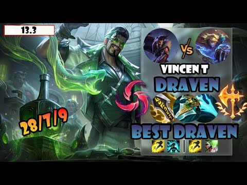 ENG SUB【Vincent Draven】S12 CN Best Draven Vs Ezreal | 28 Kills
