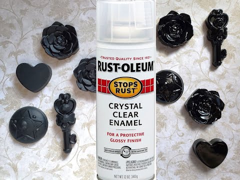 Glazing resin pieces with spray paint