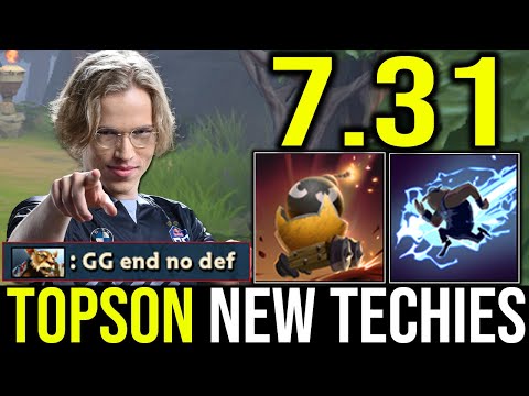 How Topson destroy map with new techies! 7.31 FIRST PRO TECHIES GAMEPLAY!