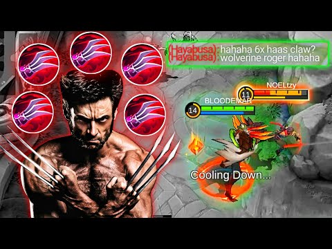 ROGER THE NEXT WOLVERINE! 6X HAAS CLAW BUILD!  THEY LAUGH! NEW META? | MLBB