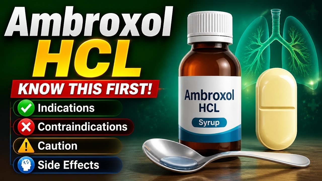 Ambroxol Hydrochloride: Indications, Contraindications, Caution and Side Effects - YouTube