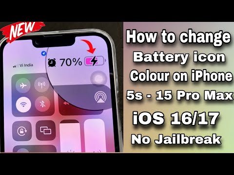 How to change Battery 🔋 icon colour on iPhone 7p - 15 Pro Max iOS 16/17 | All devices No Jailbreak