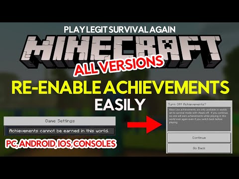 How to easily Re-activate Achievements on Minecraft (ALL VERSIONS, CONFIRMED OCTOBER 2022)