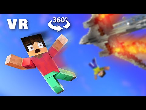 VR Planet - Minecraft - 360° VR - Plane Crash (Minecraft Animation)
