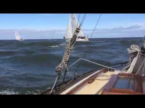 30sqm Windfall yacht SUNA (1936) at Scarborough April 2015