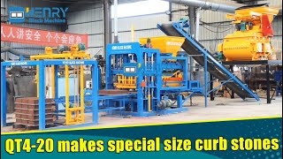 Beautiful curb stones making machine makes special size with 30Mpa strength compressure