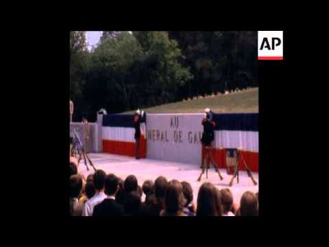 SYND 18-6-72 MEMORIAL OF CROSS OF LORRAINE FOR DE GAULLE