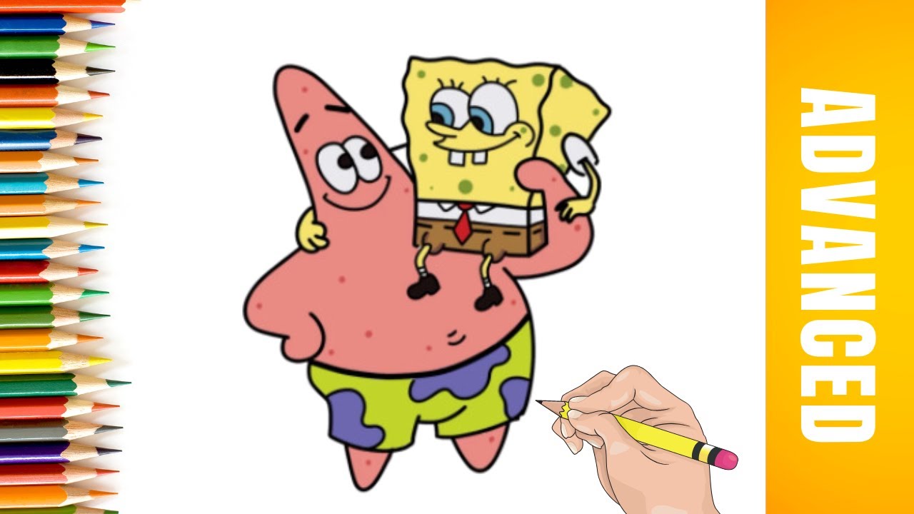 Drawing of SPONGEBOB and PATRICK STAR for Kids