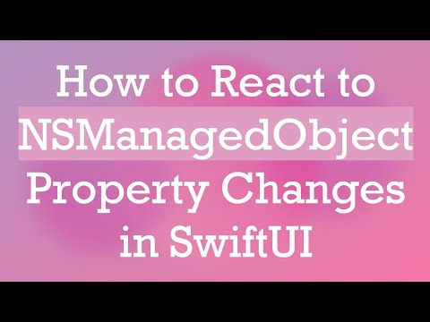 How to React to NSManagedObject Property Changes in SwiftUI