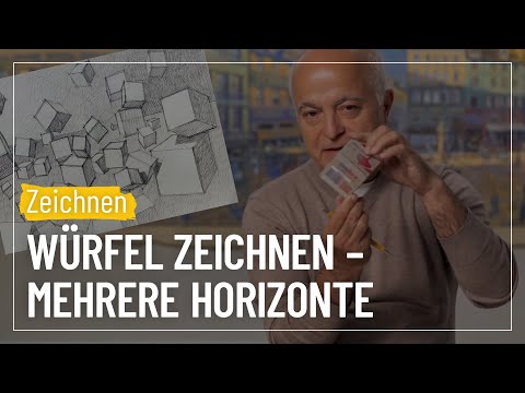 Zeichnen lernen mit Würfeln - Mehrere Horizonte | Sehen & Gestalten #19 mit Yadegar Asisi