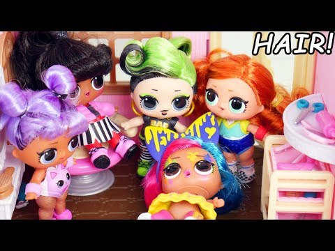 Barbie LOL Family Travel Morning Routine on Hair Salon with Neonlicious