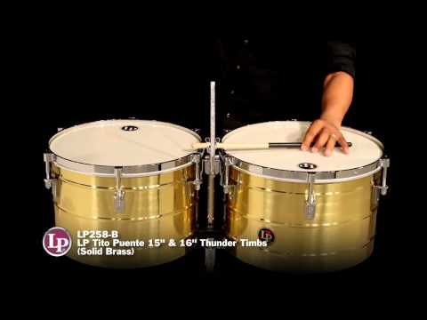 Latin Percussion Tito Puente 15-Inch and 16-Inch Thunder Timbales (Stainless Steel)