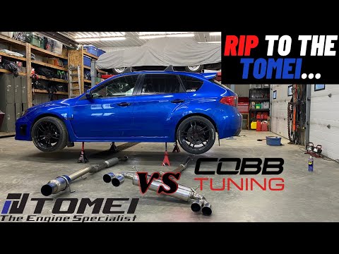 TOMEI VS COBB EXHAUST SUBARU STI!
