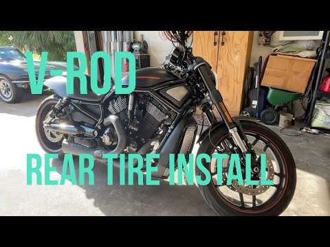 Harley Davidson V-Rod Rear Wheel Remove & Install.