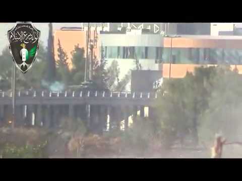 استهداف دبابة لقوات النظام من قبل لواء درع الإسلام في مدينة دمشق في محافظة دمشق