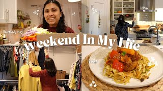 Weekend Homebody Vlog - Productive day - Cooking, cleaning motivation I Thrift store visit