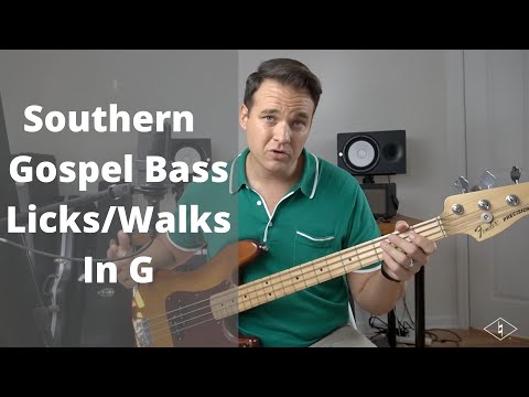 Bass Licks In A Southern Gospel Song (Walking from G to C)