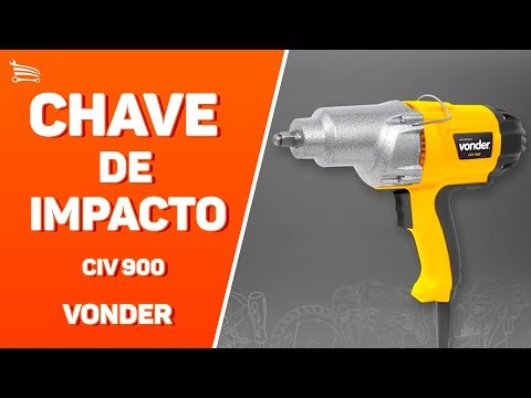 Chave de Impacto Elétrica CIV900 1/2 Pol. 110V com Maleta e 4 Soquetes VONDER-6001900127 - Video
