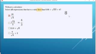 Compare Irrational Numbers