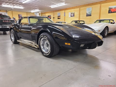 1975 Black Corvette Stingray 4spd For Sale Video