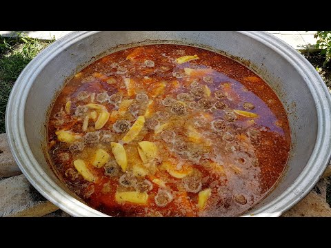 Azerbaijani Meatball Soup-Kufte Bozbash | ASMR cooking | Küftə- Bozbaşın Hazırlanması | Soup recipes